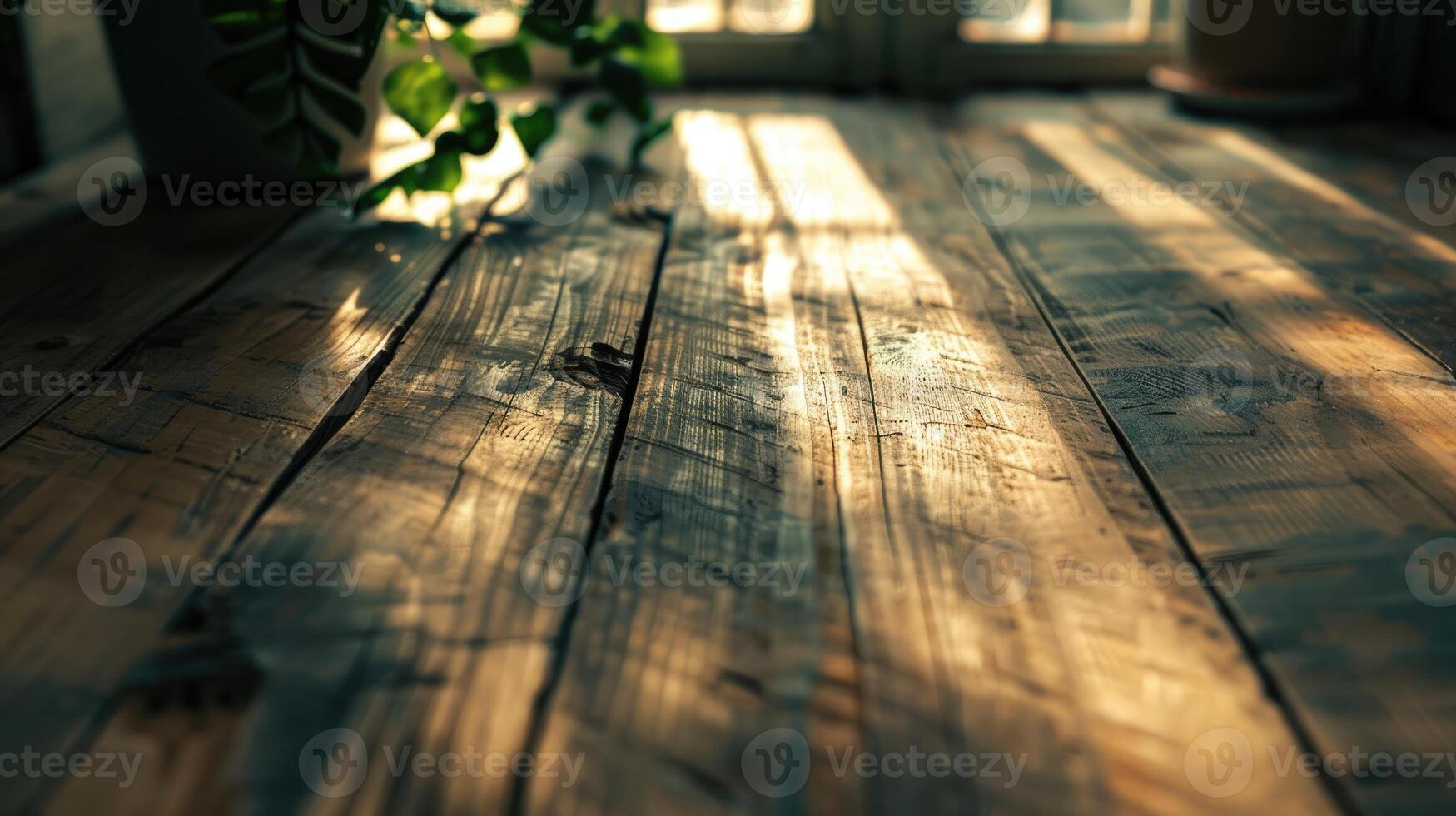 Close up Morning View of Wooden Objects photo