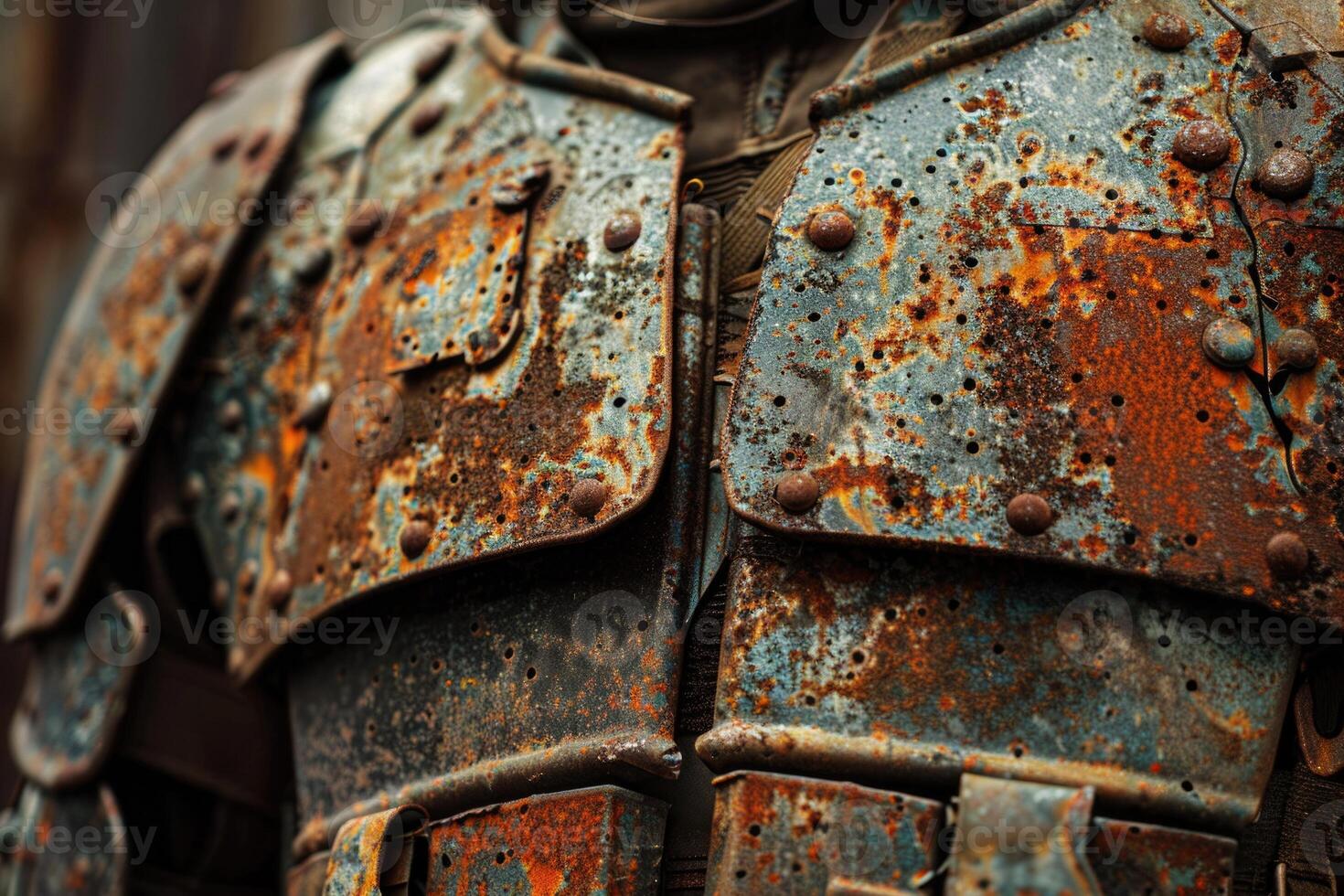 Seamless high quality high resolution rusted body armor photo
