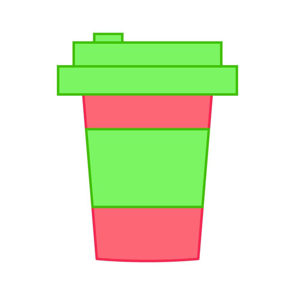 Paper cup with coffee, tea, cocoa or hot chocolate. illustration vector