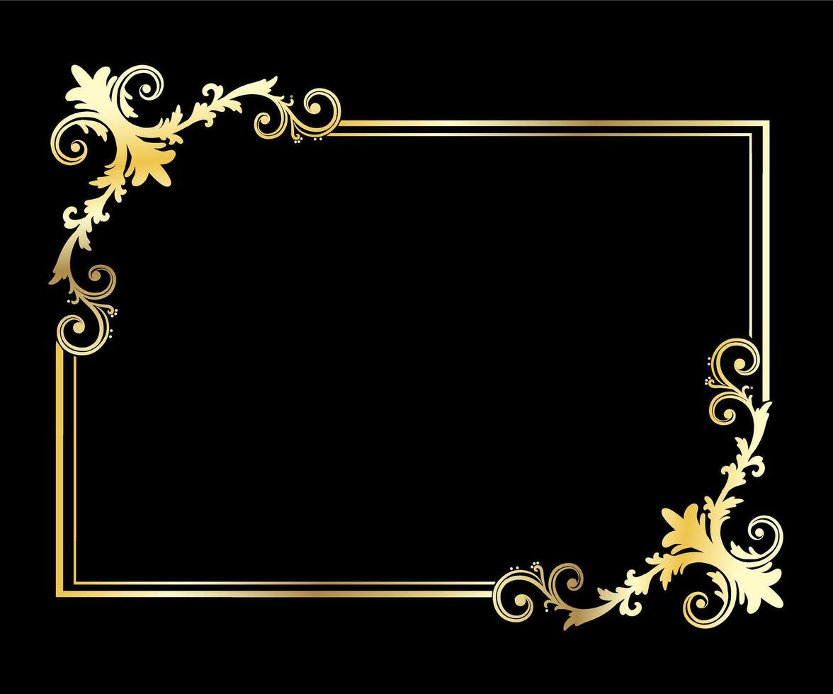 vintage frame with plant elements vector