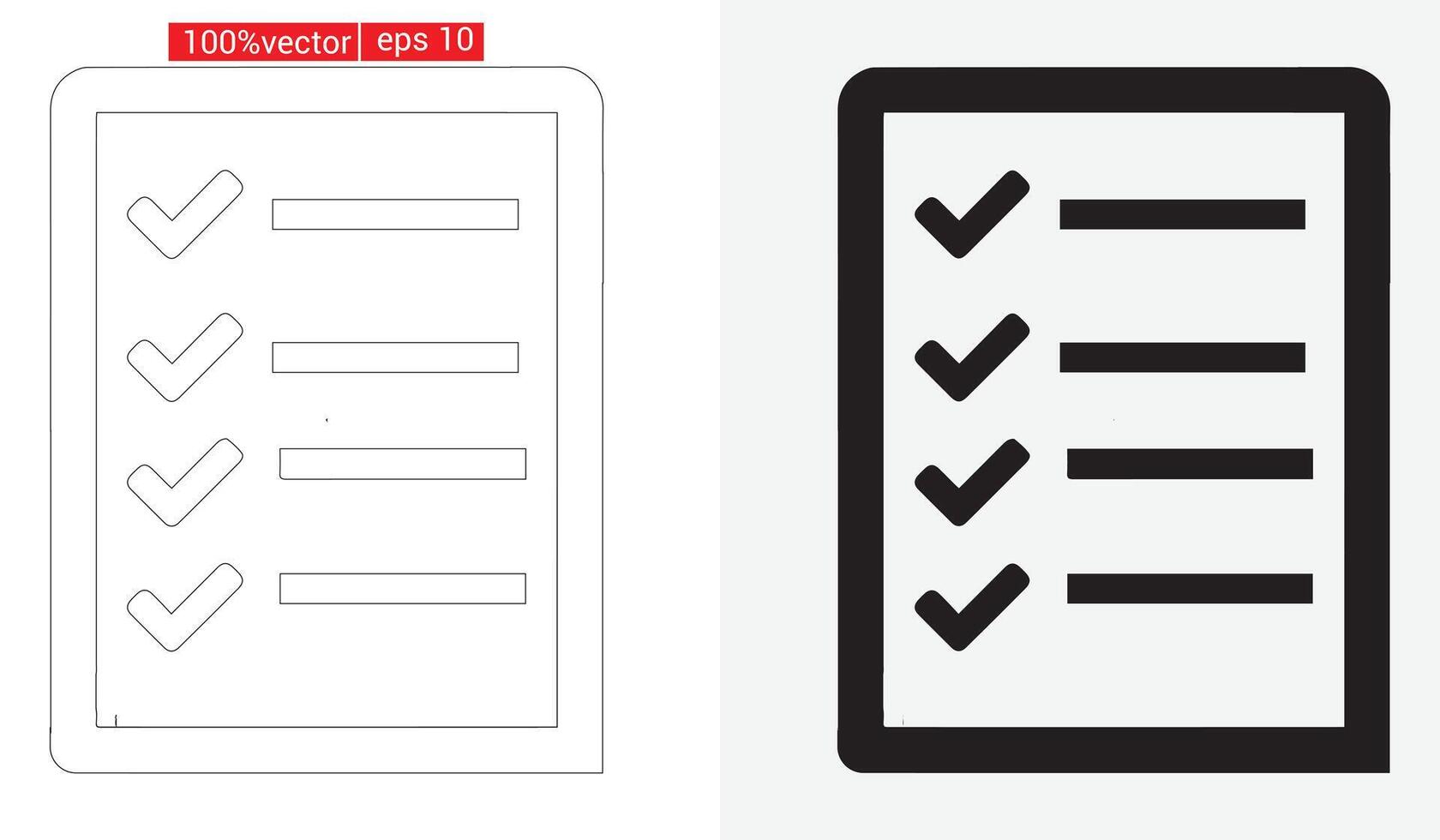 symbol for a checklist. A set web icon vector