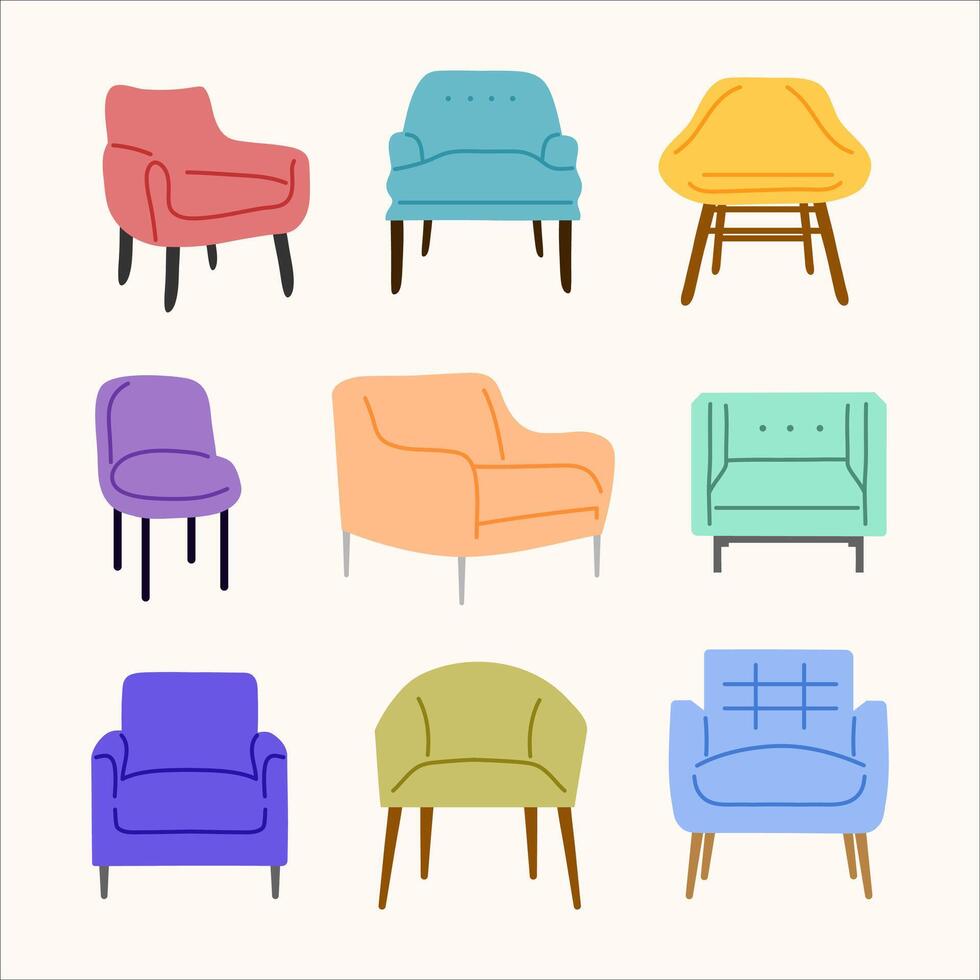 Modern Sofa Collection vector