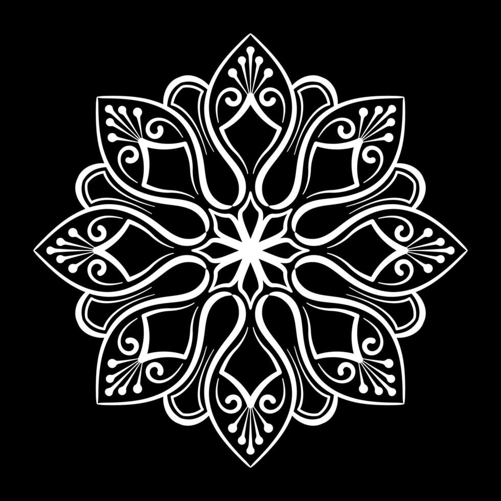 Simple round decoration. mandala vector