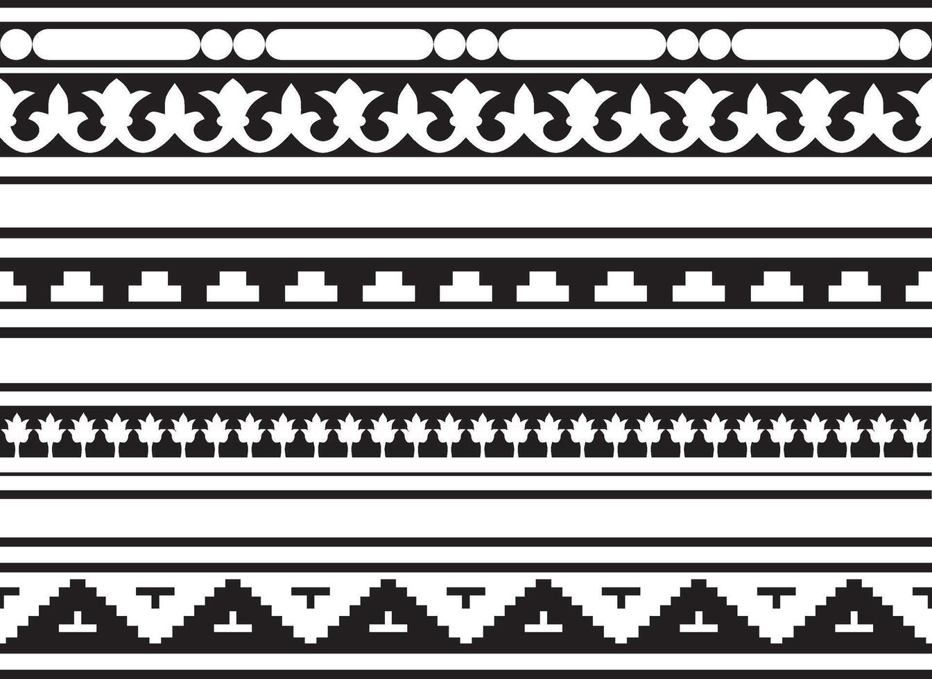 set of monochrome seamless classic byzantine ornament. Endless border, Ancient Greece, Eastern Roman Empire frame. Decoration of the Russian Orthodox Church. vector