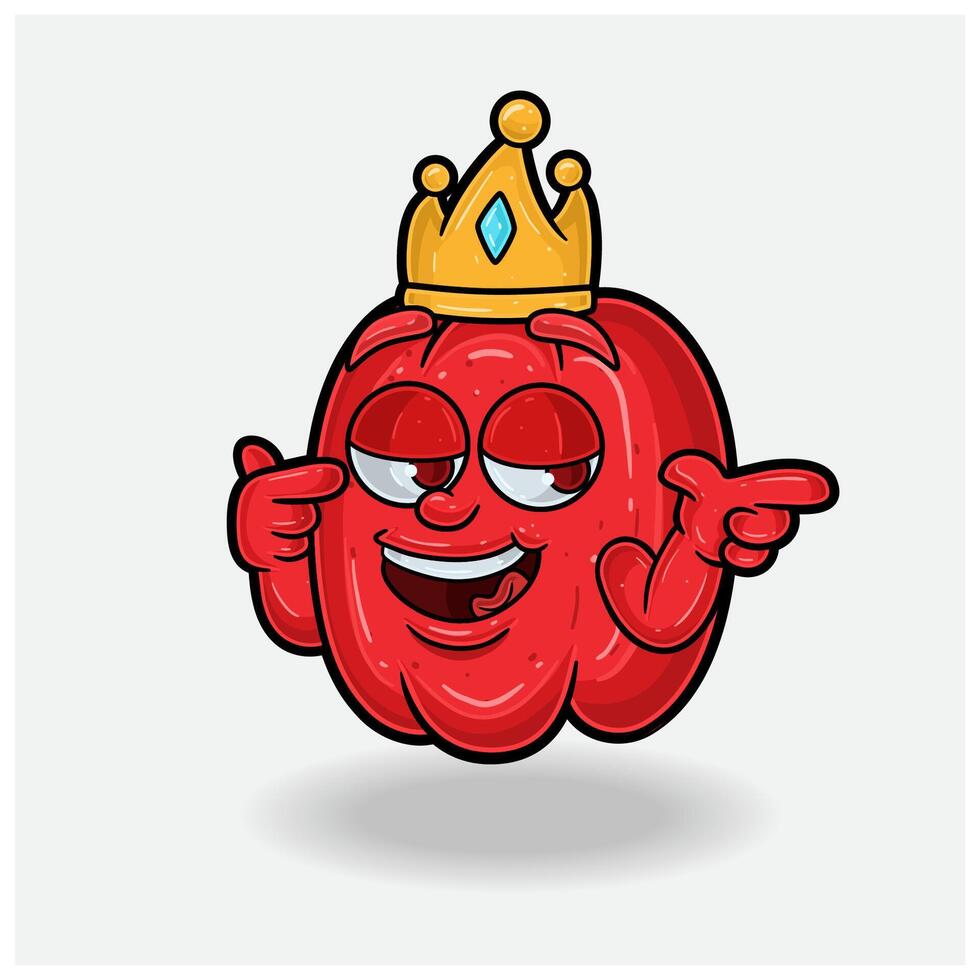 Pepper Mascot Character Cartoon With Smug expression. vector