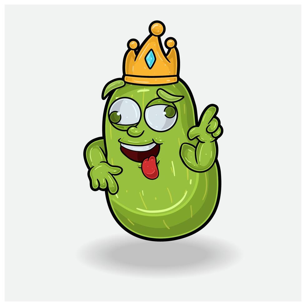 Pear Fruit Mascot Character Cartoon With Crazy expression. vector