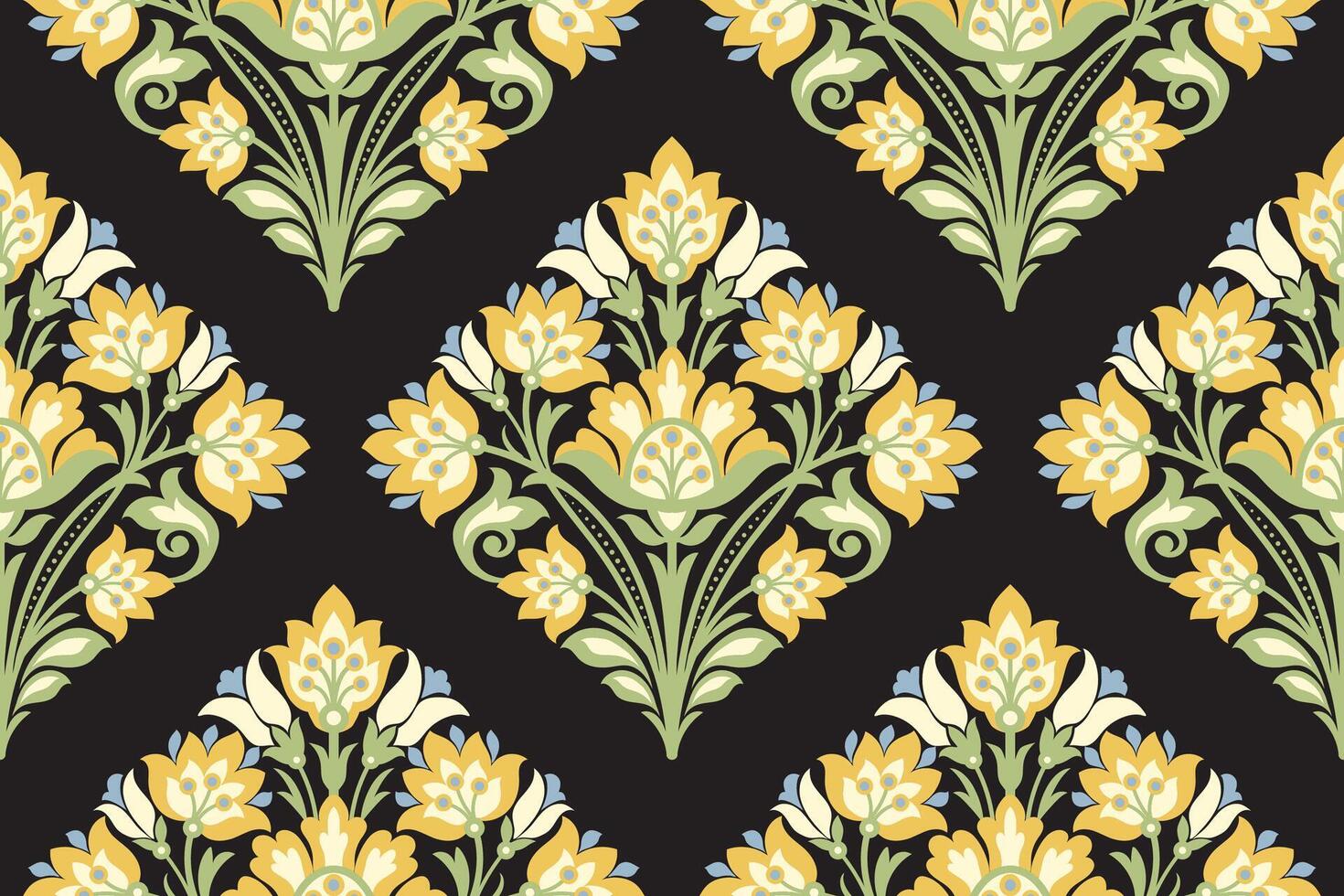 Seamless pattern background Geometric ethnic oriental ikat seamless pattern traditional Design for background, carpet, wallpaper, clothing, wrapping, Batik, fabric, illustration embroidery style. vector