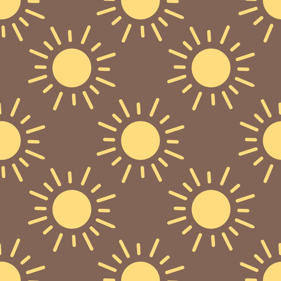 Minimalist abstract seamless pattern with sun. Seamless pattern for wallpaper, textile, fabric, wrapping paper vector