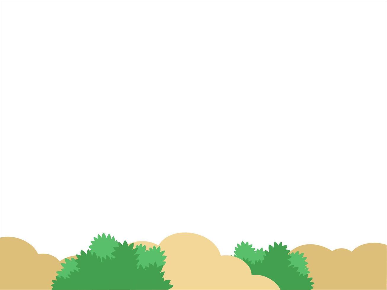 Shrub Bush Land Background Illustration vector