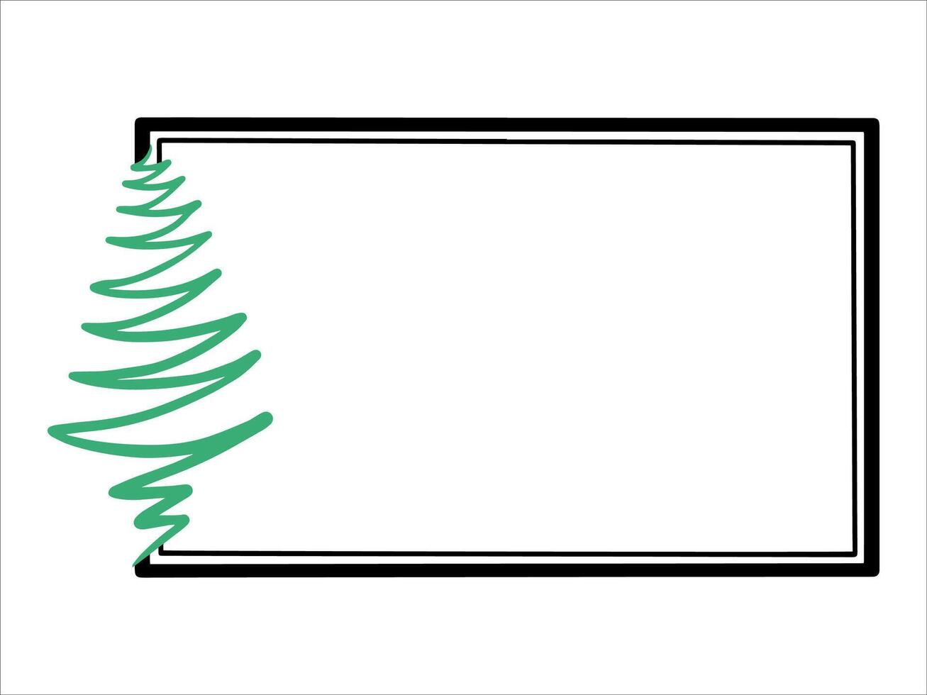 Christmas Frame Tree Background Illustration vector
