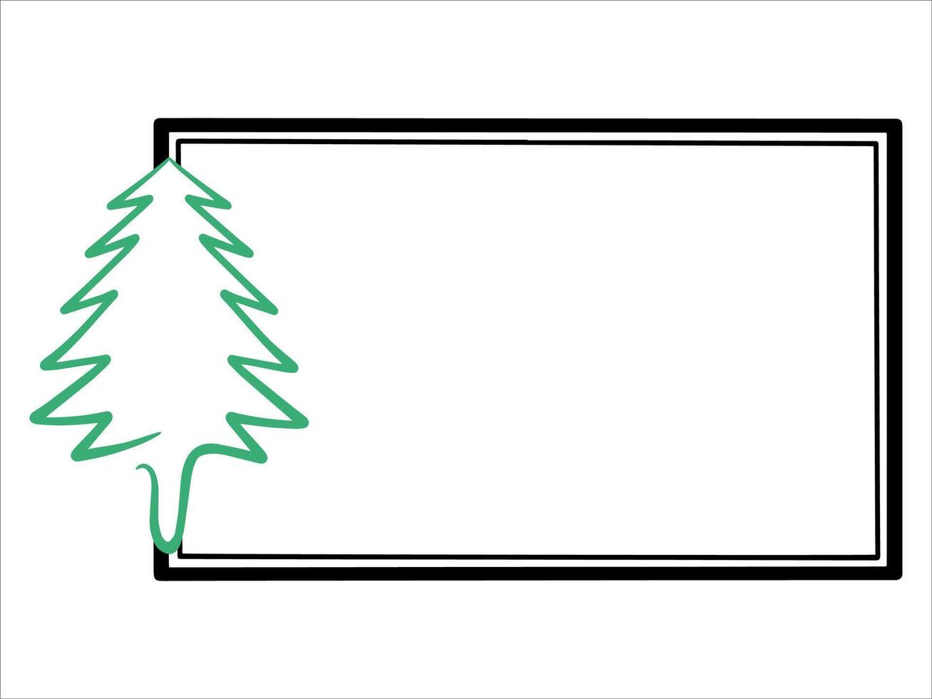 Christmas Tree Frame Background Illustration vector