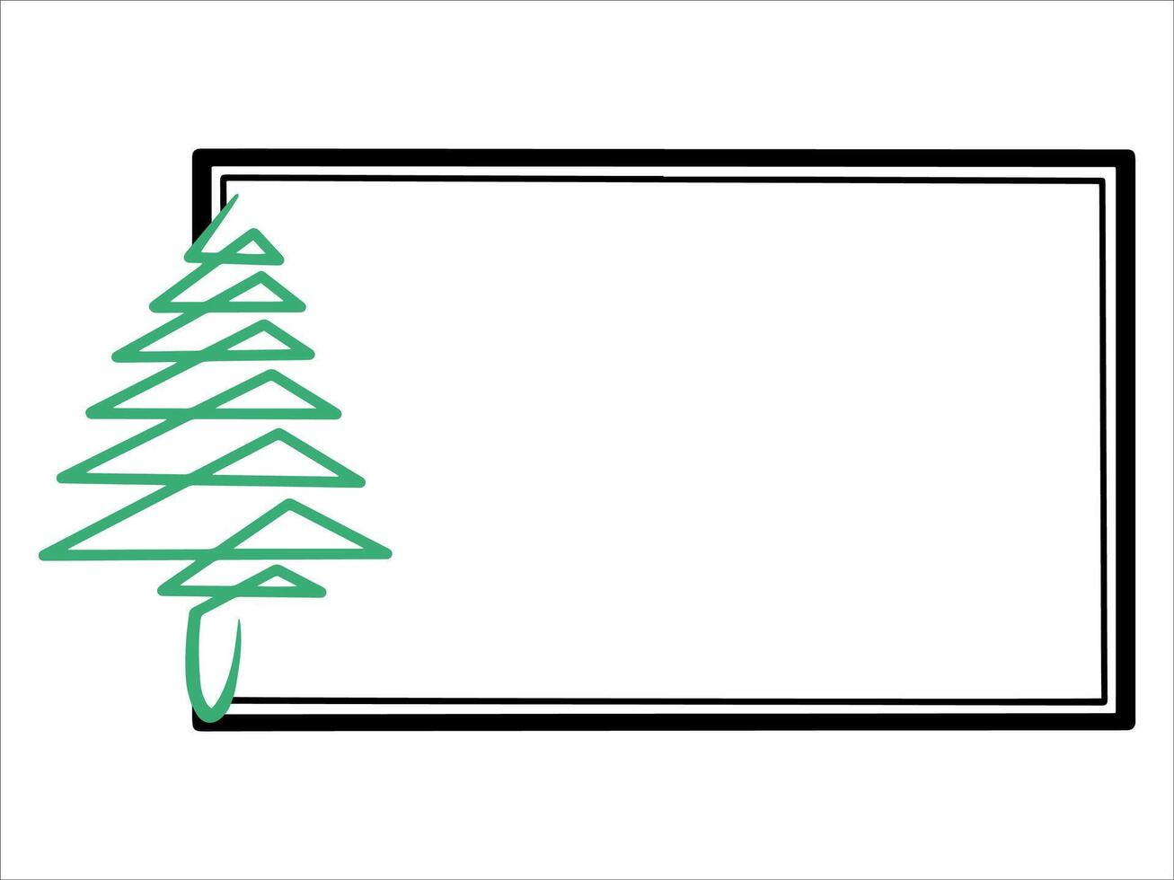 Christmas Tree Frame Background Illustration vector
