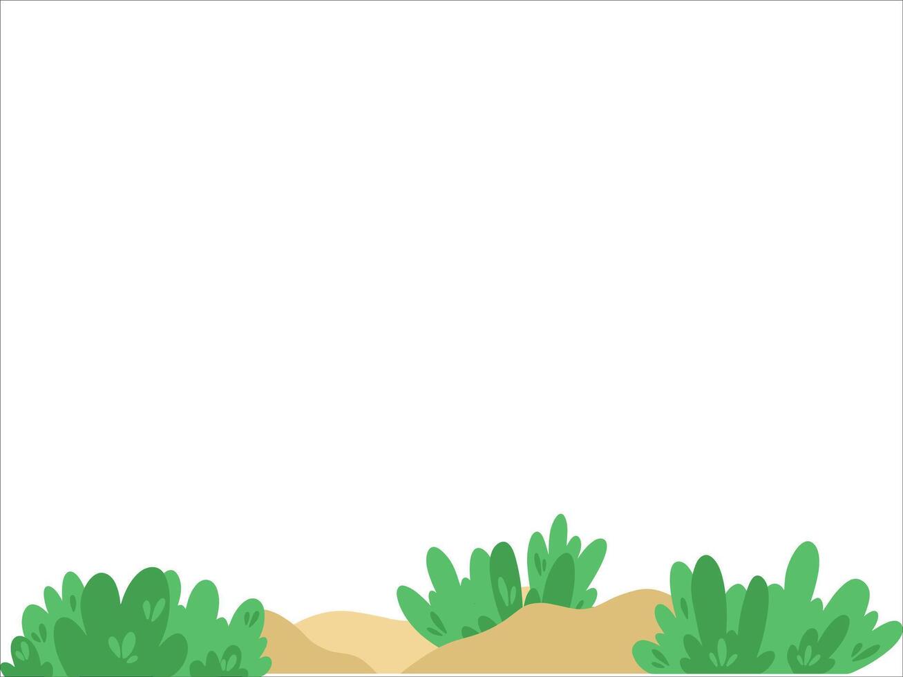 Shrub Bush Land Background Illustration vector