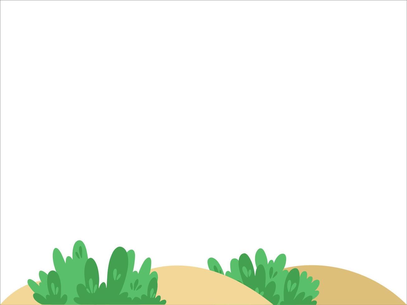 Bushes Grass Land Background Illustration vector