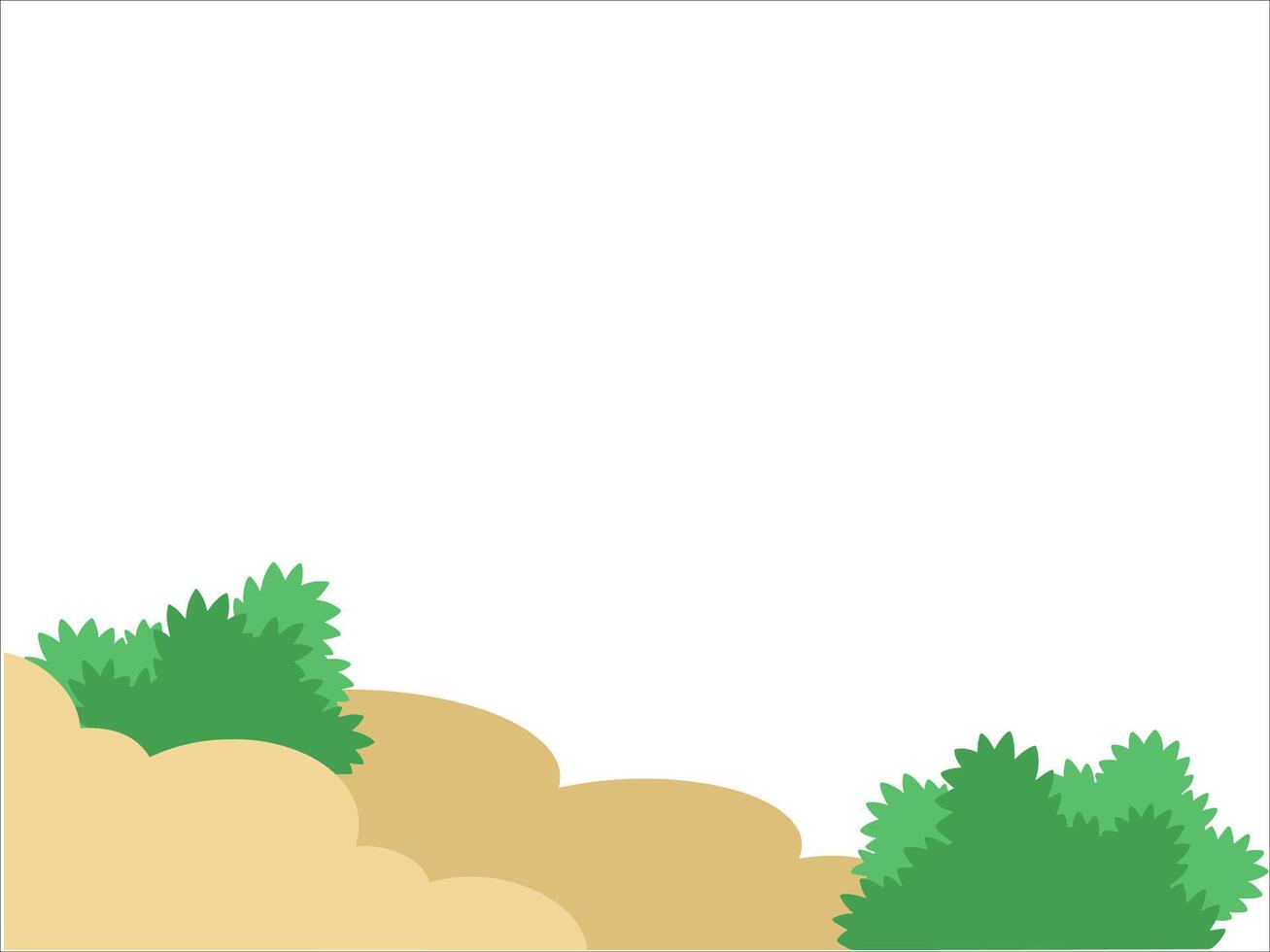 Bushes Grass Land Background Illustration vector