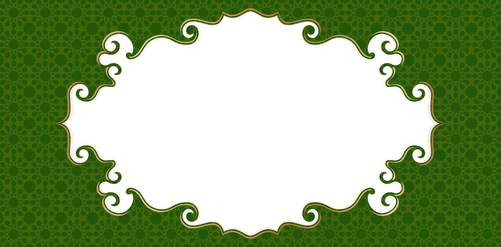 illustration Vintage swirl frame on a green patterns backgrounds for screen printing, paper craft printable designs, wedding invitation cover, stationery design material print paper vector