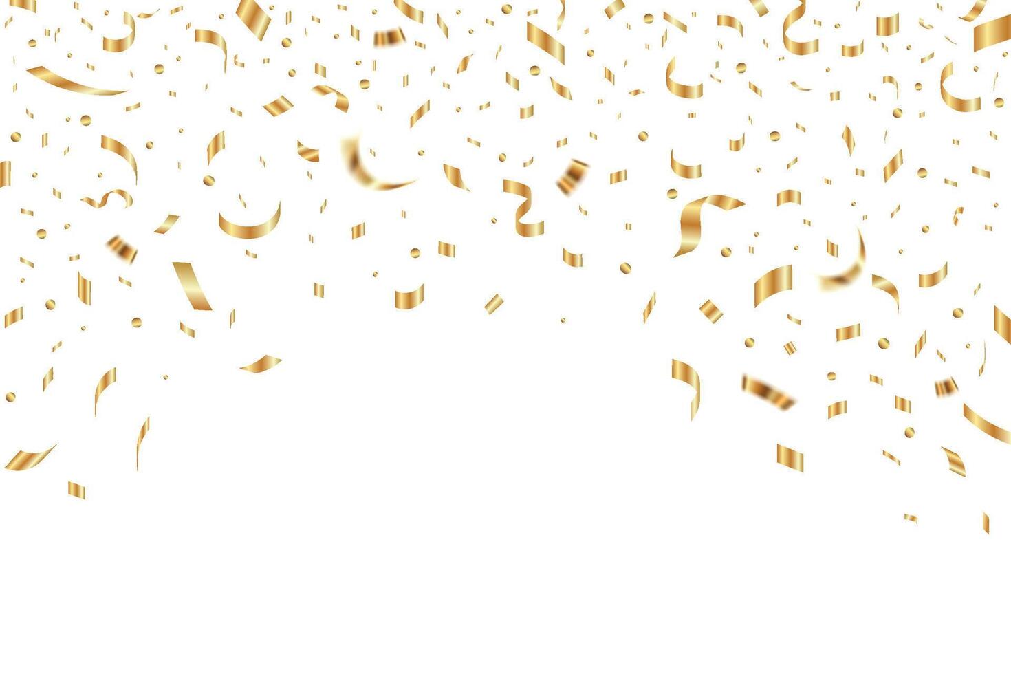 oro papel picado que cae antecedentes para cumpleaños, aniversario diseños brillante brillante oro papel picado para fiesta vector