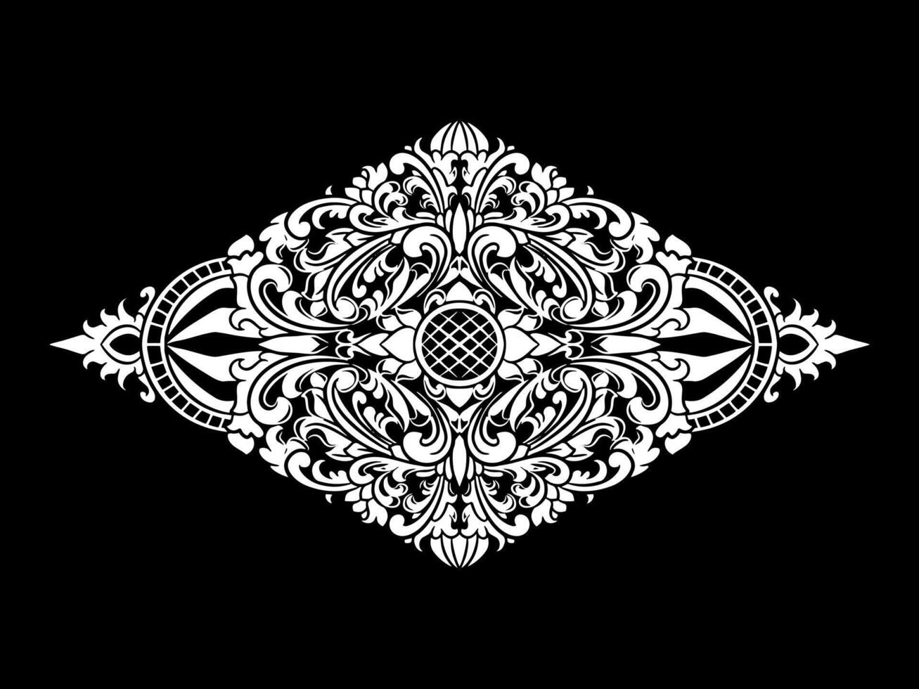 diamond Luxury ornament floral Illustration vector