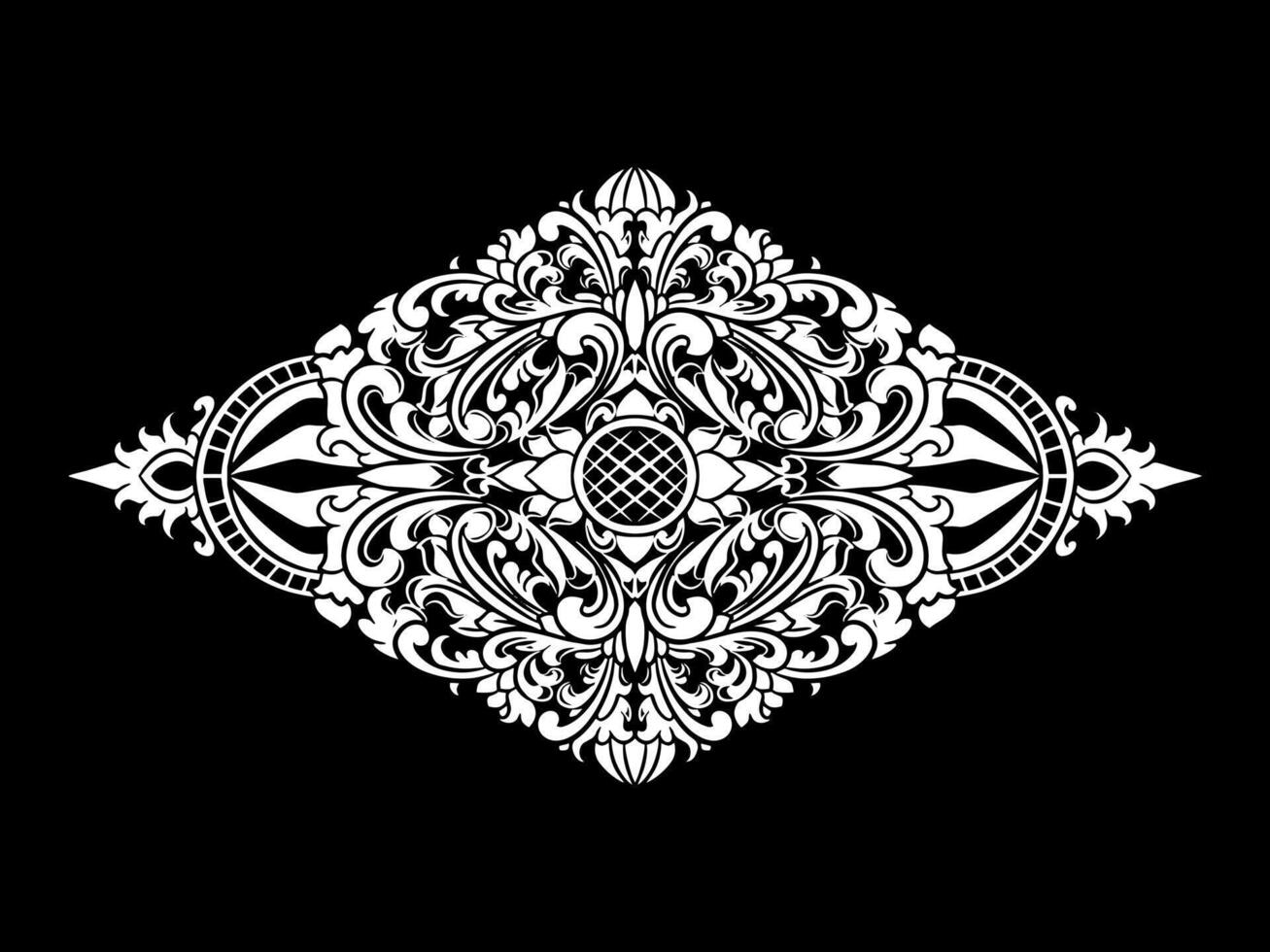 diamond Luxury ornament floral Illustration vector