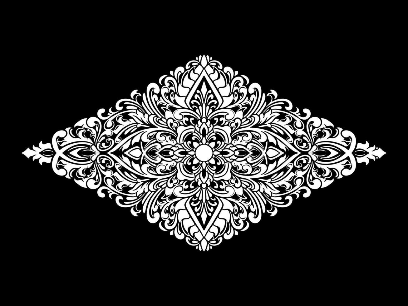 diamond Luxury ornament floral Illustration vector