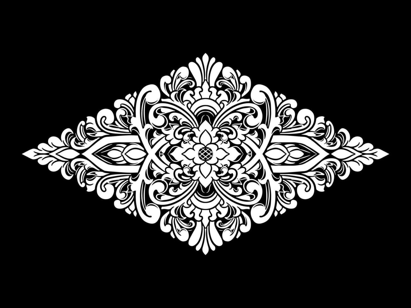 diamond Luxury ornament floral Illustration vector