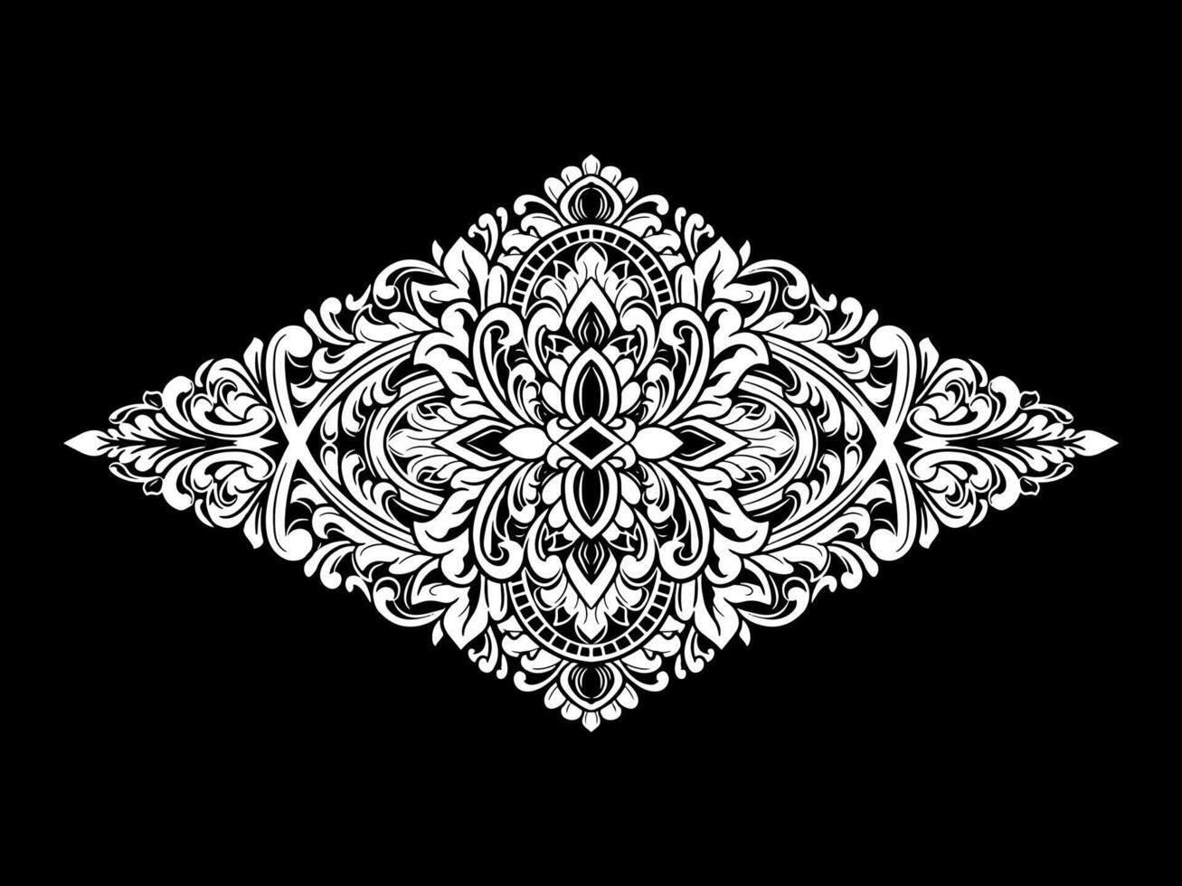 diamond Luxury ornament floral Illustration vector
