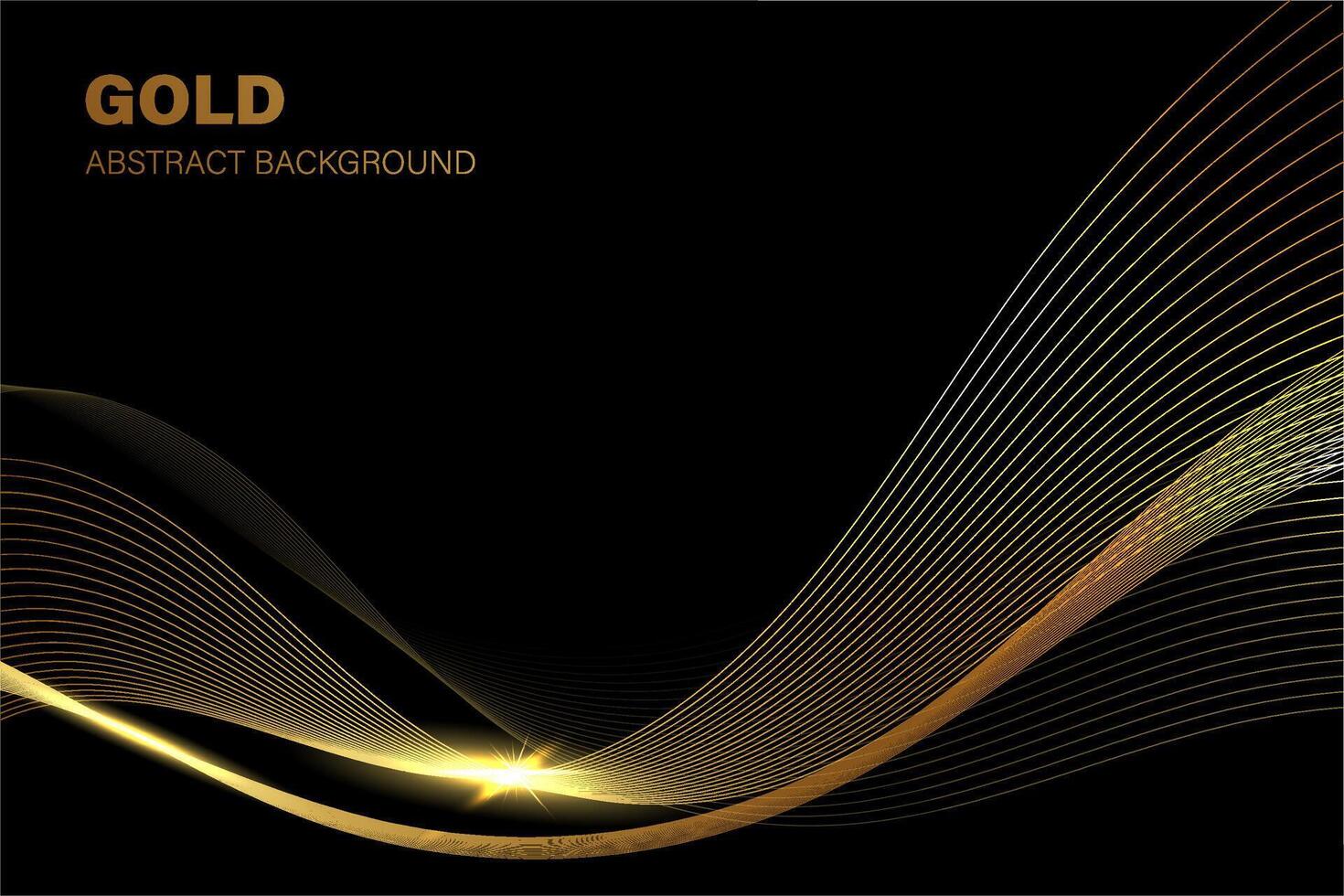 gold line wave abstract background. additional design elements vector