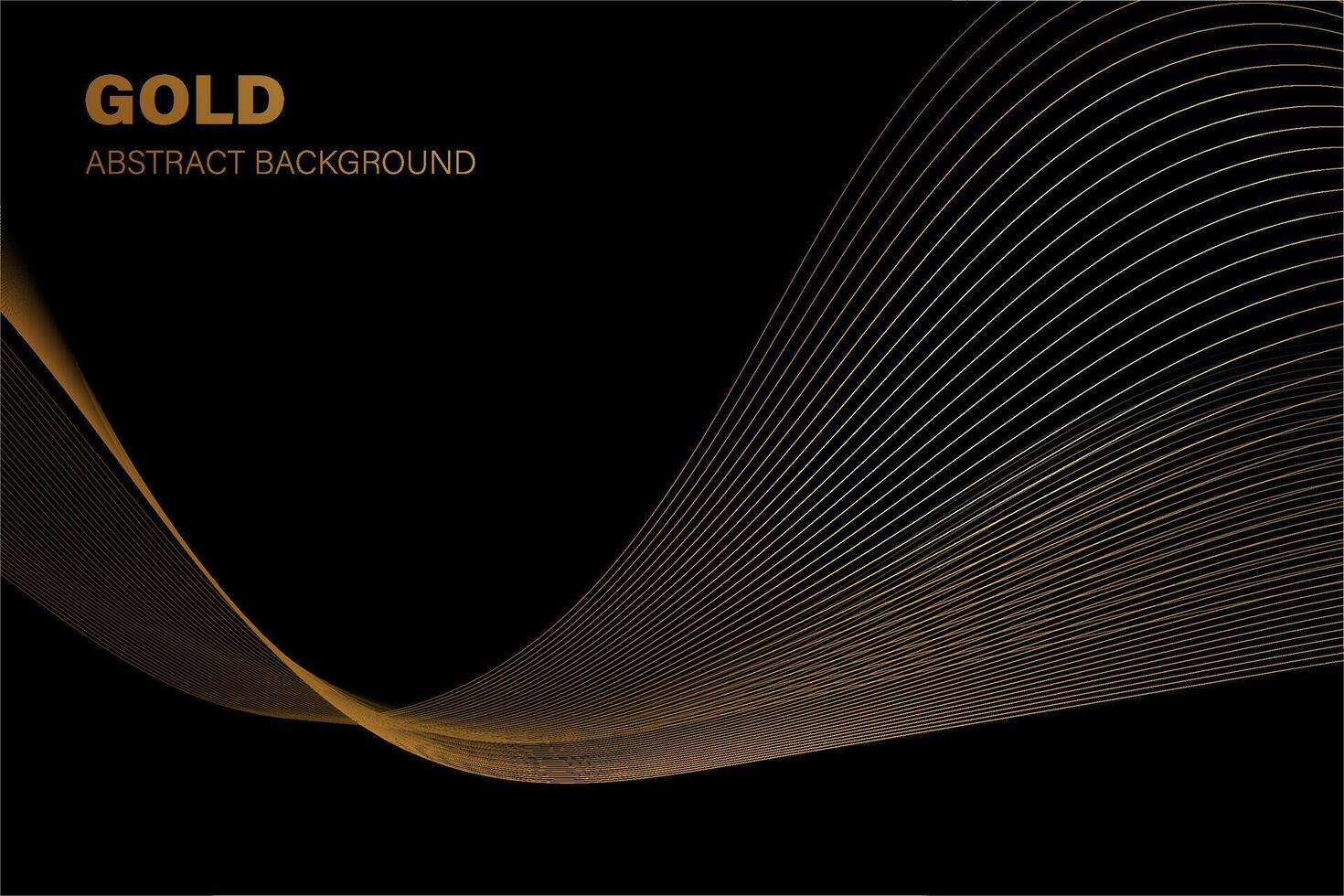 gold line wave abstract background. additional design elements vector