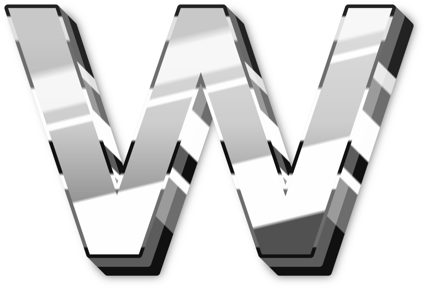 Glowing Silver Alphabet Letters and Numbers png