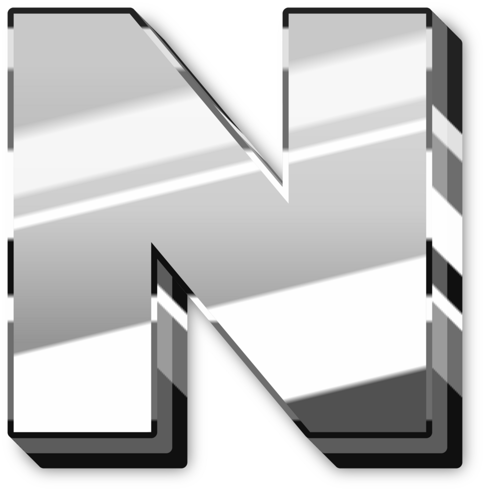 Glowing Silver Alphabet Letters and Numbers png