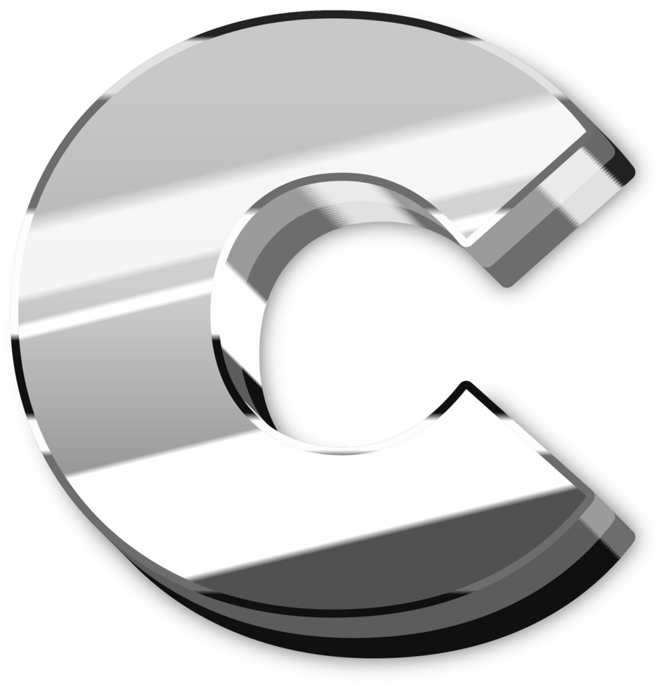Glowing Silver Alphabet Letters and Numbers png