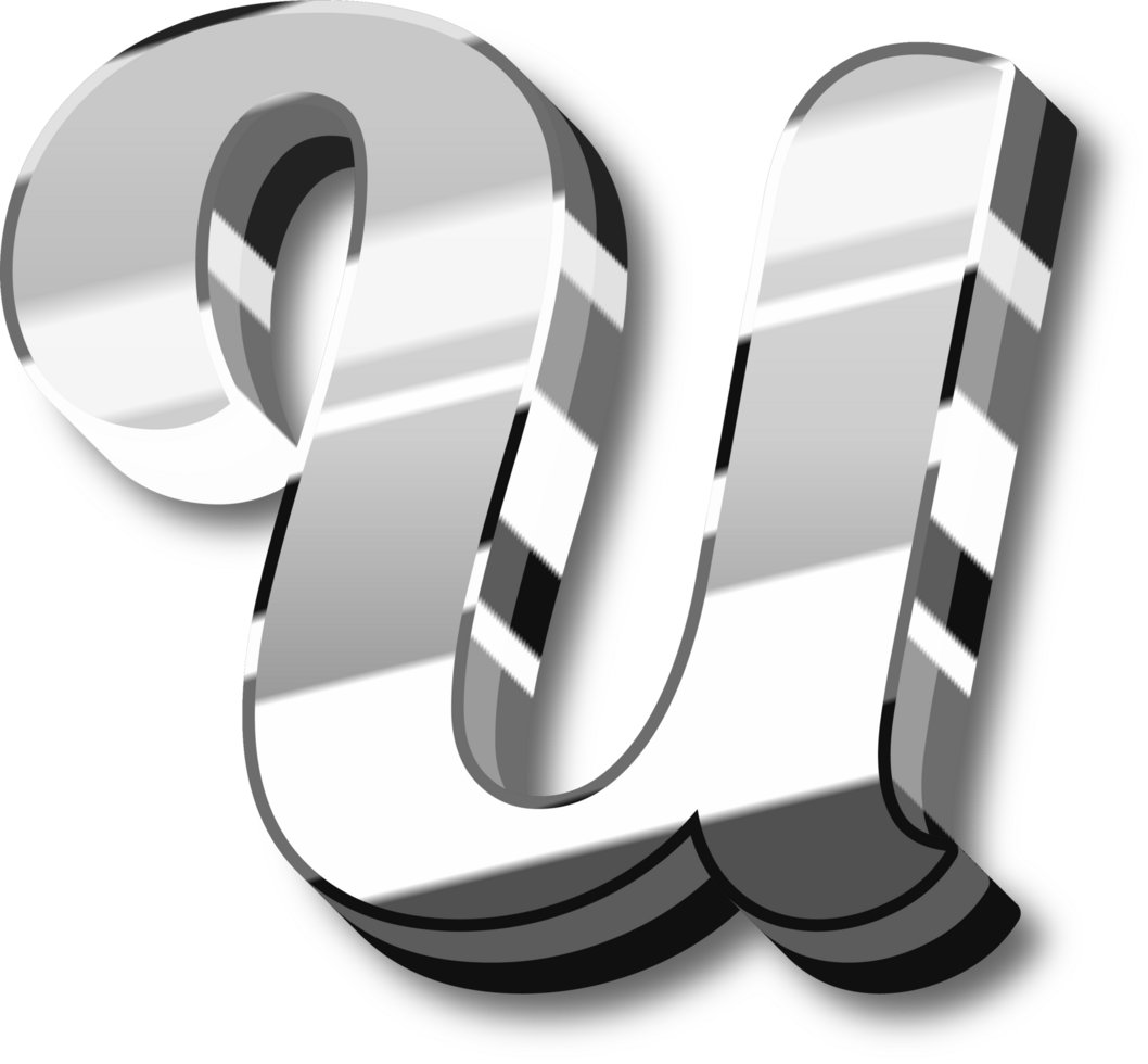 Silver Alphabet Letter and Number png
