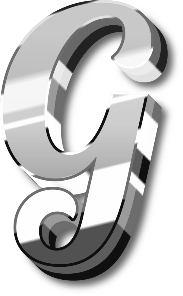Silver Alphabet Letter and Number png