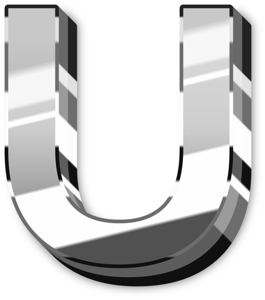 Glowing Silver Alphabet Letters and Numbers png