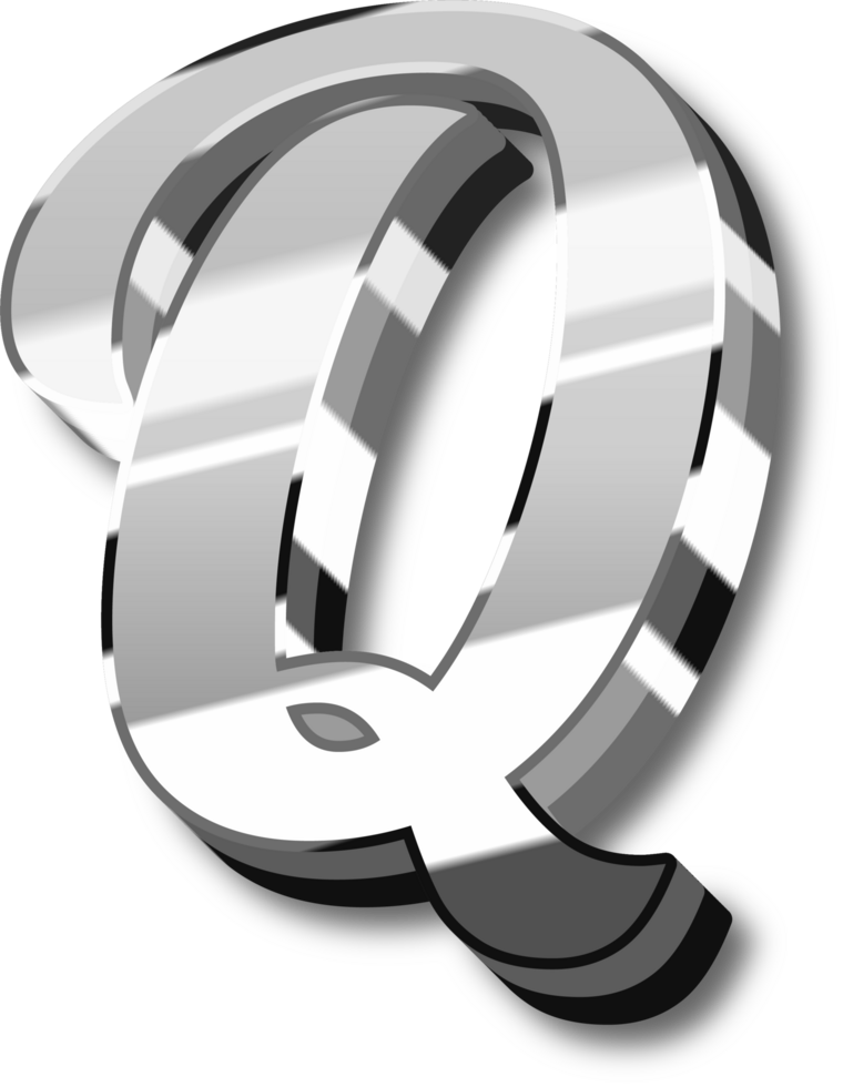 Silver Alphabet Letter and Number png