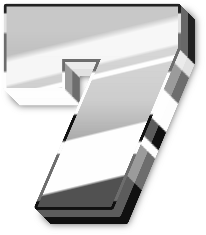 Glowing Silver Alphabet Letters and Numbers png