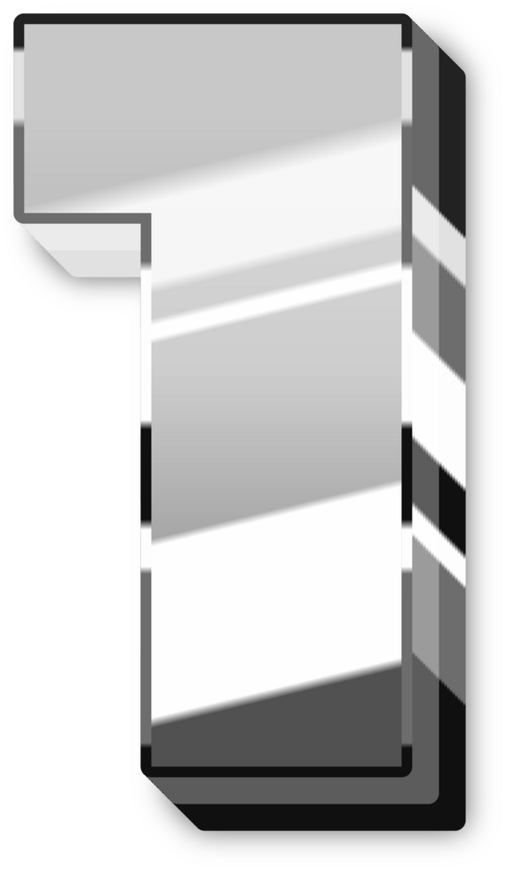 Glowing Silver Alphabet Letters and Numbers png