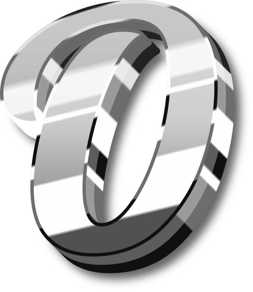 Silver Alphabet Letter and Number png