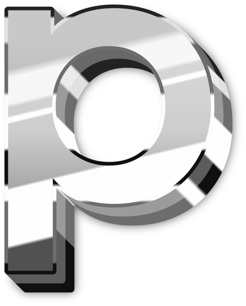Glowing Silver Alphabet Letters and Numbers png