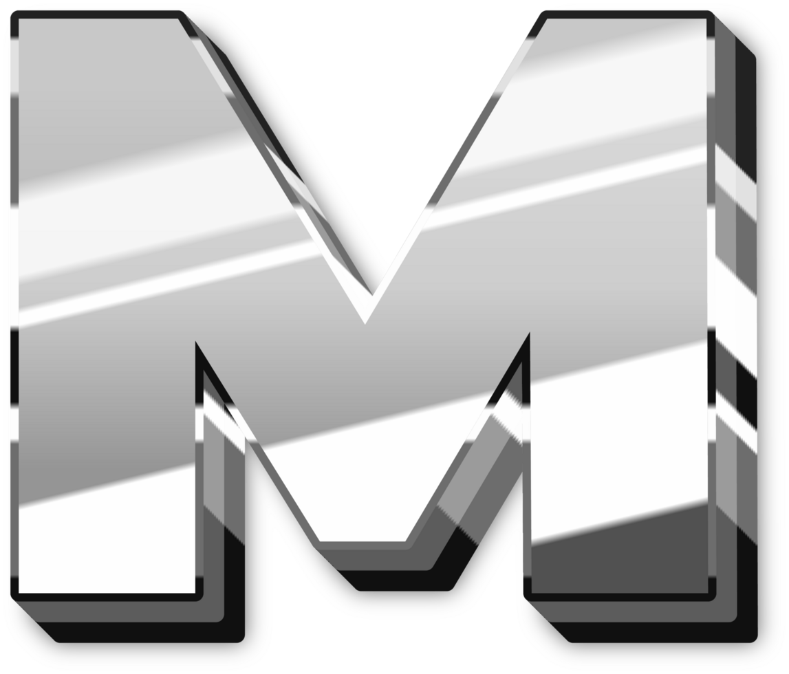 Glowing Silver Alphabet Letters and Numbers png