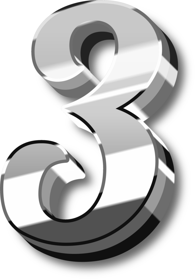 Silver Alphabet Letter and Number png