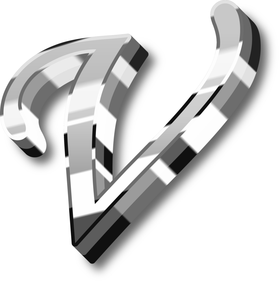 Silver Alphabet Letter and Number png