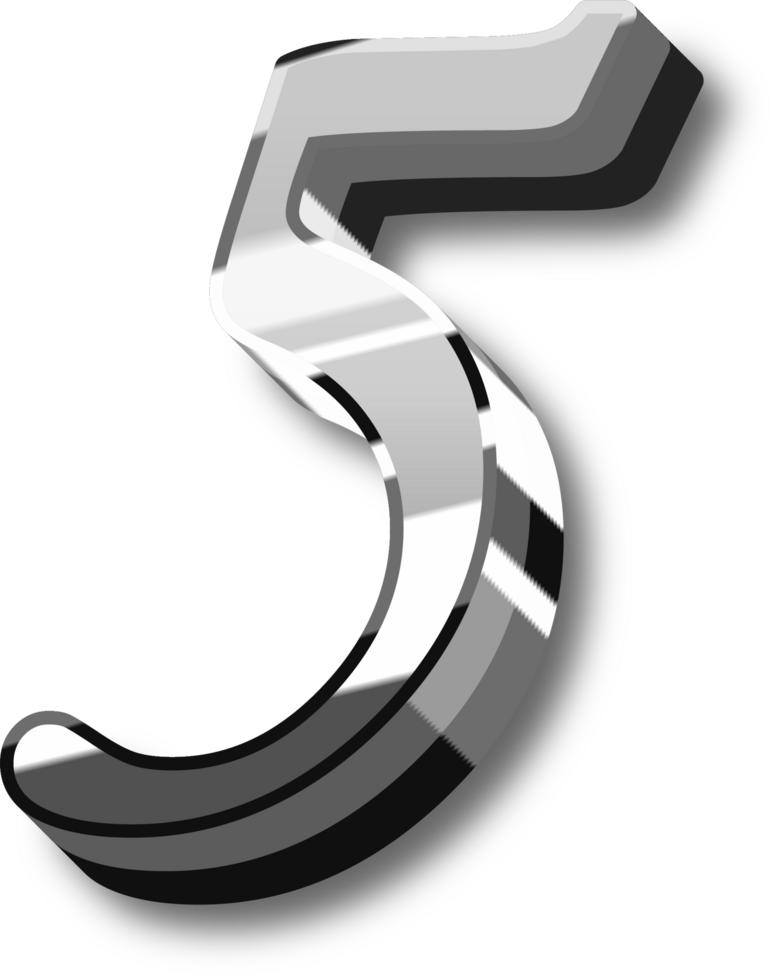 Silver Alphabet Letter and Number png