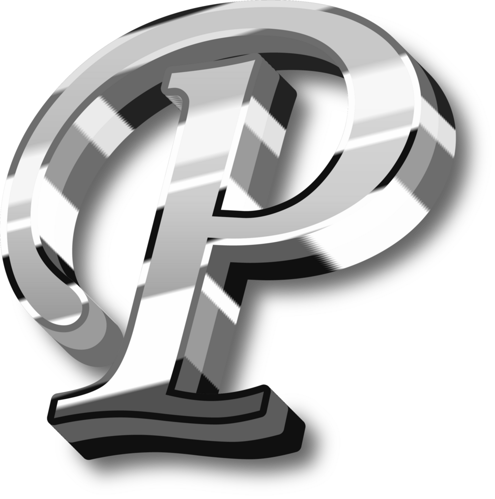 Silver Alphabet Letter and Number png