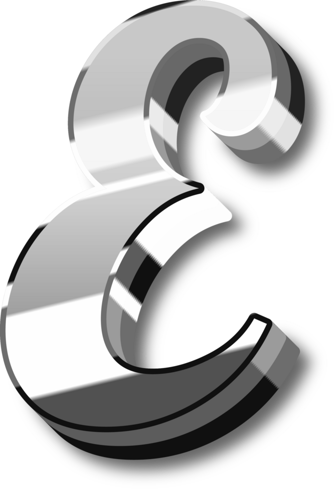 Silver Alphabet Letter and Number png