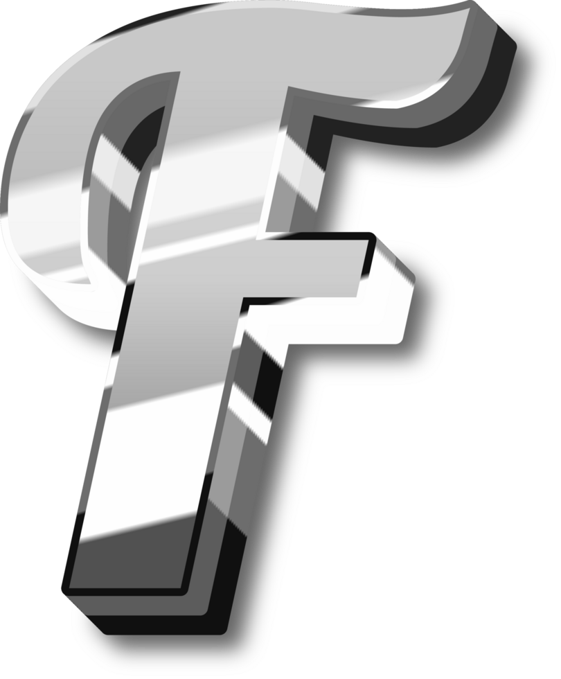 Silver Alphabet Letter and Number png