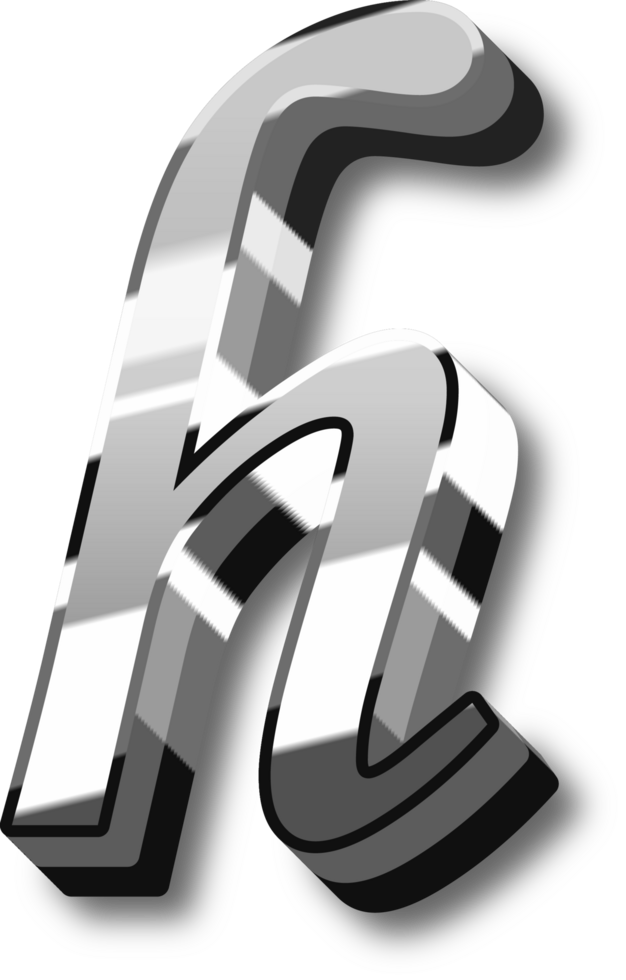 Silver Alphabet Letter and Number png