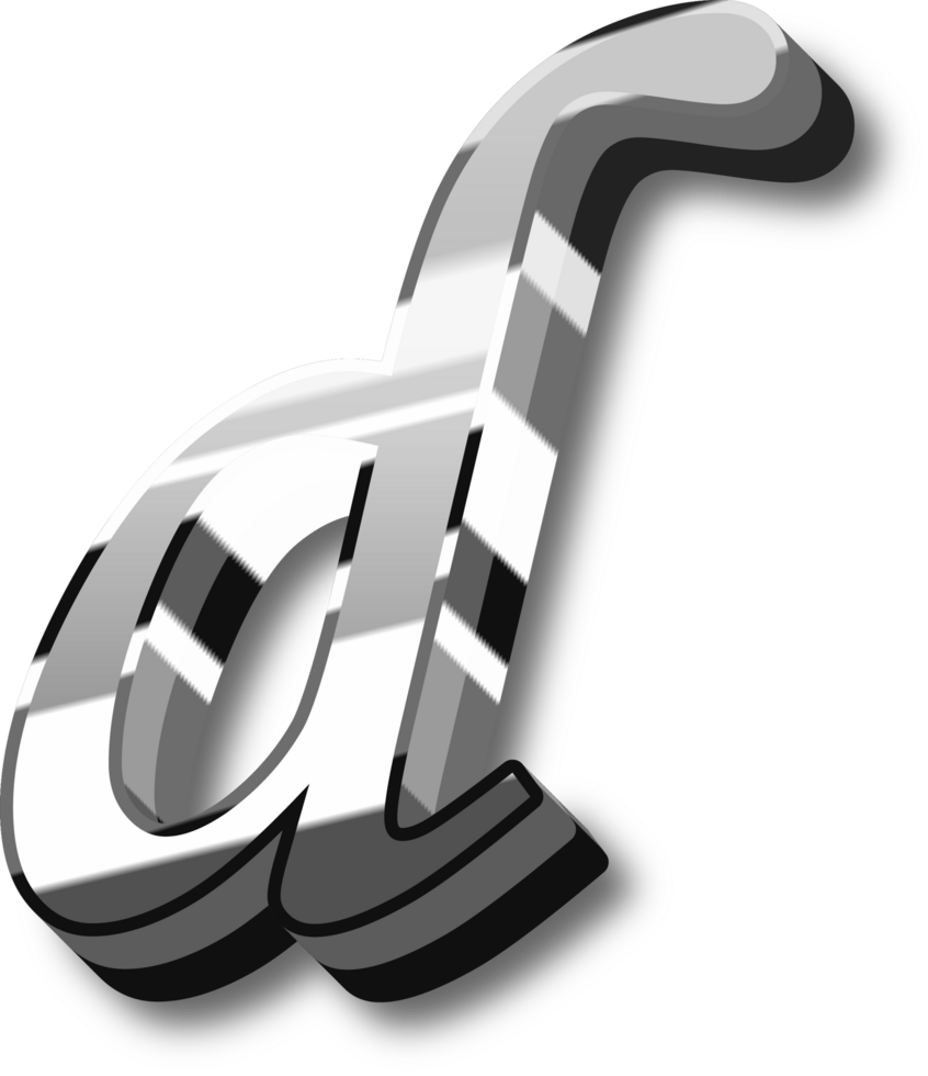 Silver Alphabet Letter and Number png