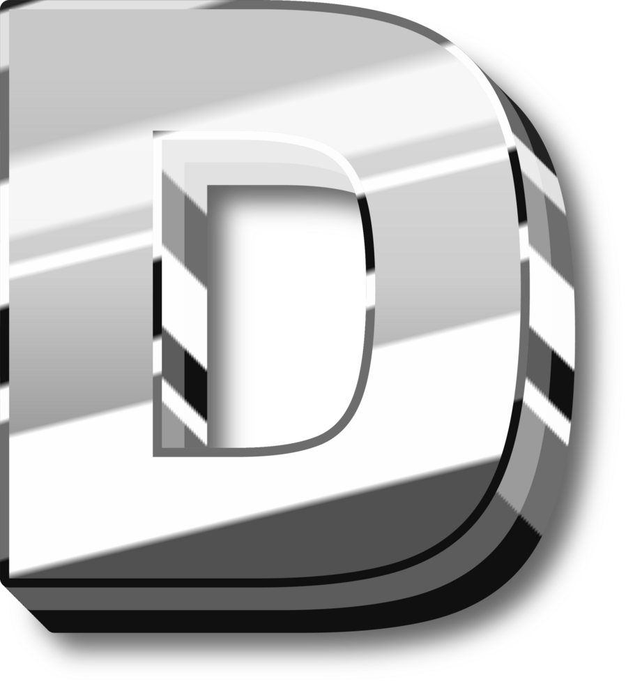Silver Alphabet Letter and Number png
