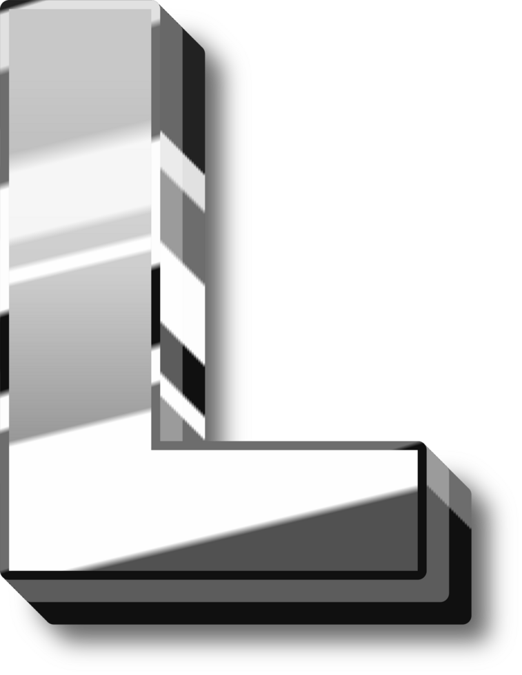 Silver Alphabet Letter and Number png